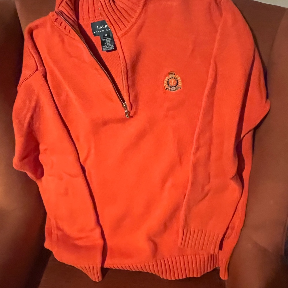 Lauren Ralph Lauren Vibrant Orange Knit Sweater